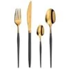 Amefa Soprano 1114 Gold Black, Juego De Cubiertos, 16 Piezas -Kinifeses Comercio AM1114DUTR16B60 01 amefa