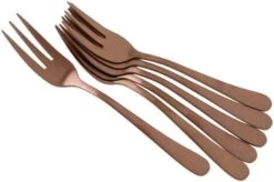 Amefa Austin 1410, 1410AETR06AN6 Tenedores De Pastelería De Cobre, 6 Piezas