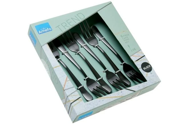 Amefa Austin 1410 Seis Tenedores De Pastelería Mate, Negro 6 Amefa Austin 1410 Seis Tenedores De Pastelería Mate, Negro - Imagen 4