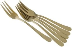Amefa Austin 1410, 1410AVTR06AN6 Tenedores De Pastelería De Color Champán, 6 Piezas