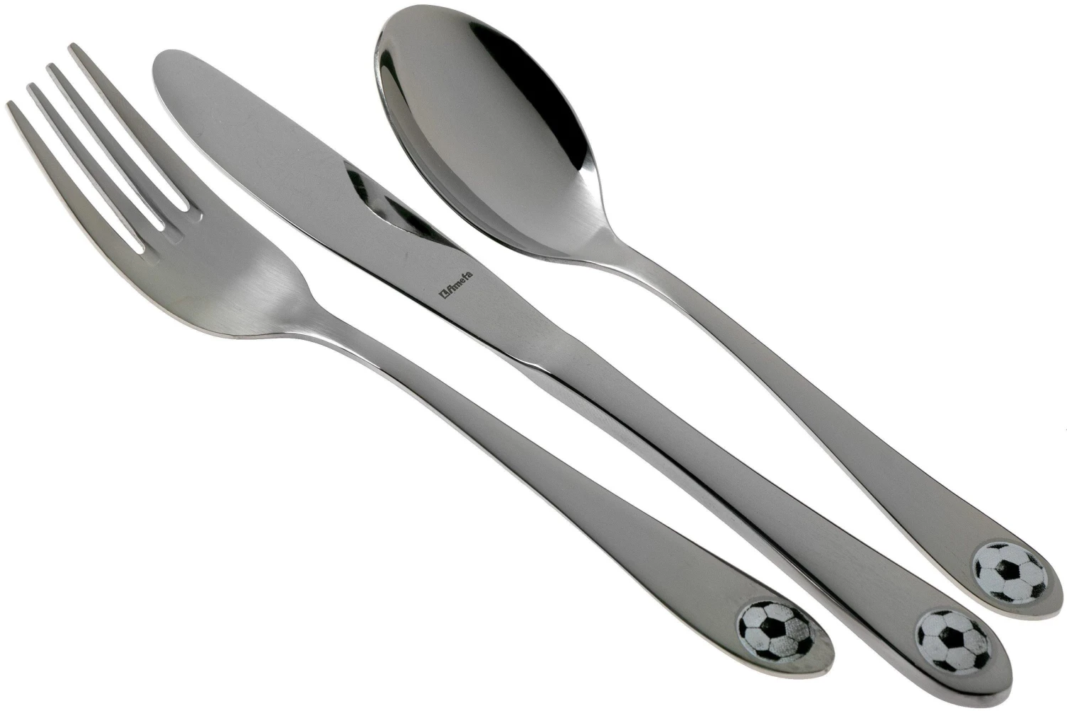 Amefa Footie 8422 Juego De Cubiertos Para Niños, 3-piezas 3 Amefa Footie 8422 Juego De Cubiertos Para Niños, 3-piezas