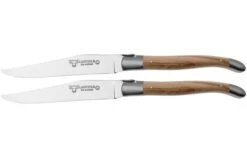 Laguiole En Aubrac 22C99OLIH, Juego De 2 Cuchillos De Carne, Madera De Olivo