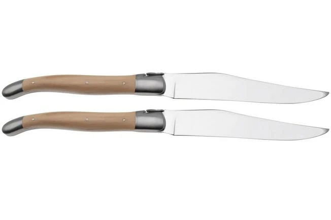 Laguiole En Aubrac 22C99OLIH, Juego De 2 Cuchillos De Carne, Madera De Olivo 4 Laguiole En Aubrac 22C99OLIH, Juego De 2 Cuchillos De Carne, Madera De Olivo - Imagen 2