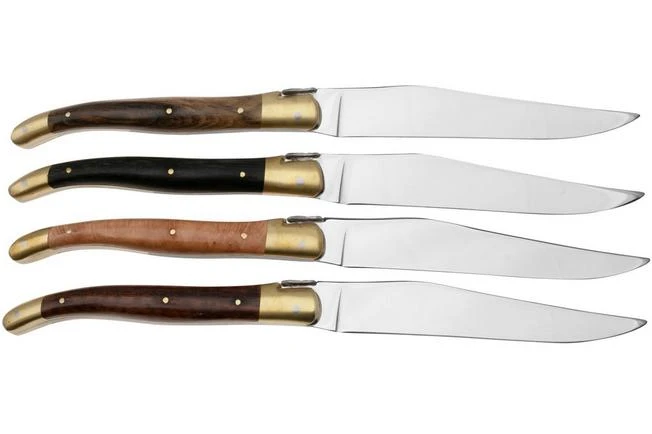 Laguiole En Aubrac 42C99BDLBHK, Brass, Juego De Cuchillos De Carne De 4 Piezas, Tipos De Madera Mixtos 4 Laguiole En Aubrac 42C99BDLBHK, Brass, Juego De Cuchillos De Carne De 4 Piezas, Tipos De Madera Mixtos - Imagen 2