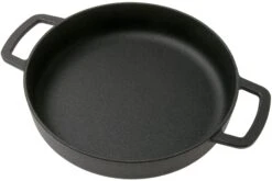 Combekk Sous Chef 192124BL Sartén Con Doble Mango 24 Cm, Negro