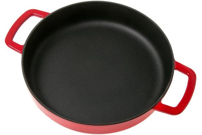 Combekk Sous Chef 192124RD Sartén Doble Mango 24 Cm, Rojo 3 Combekk Sous Chef 192124RD Sartén Doble Mango 24 Cm, Rojo