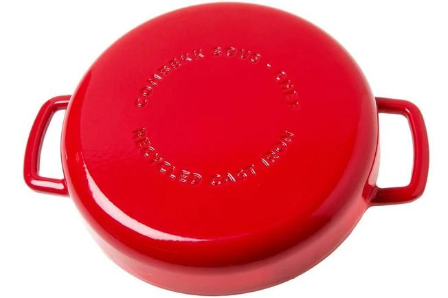 Combekk Sous Chef 192124RD Sartén Doble Mango 24 Cm, Rojo 4 Combekk Sous Chef 192124RD Sartén Doble Mango 24 Cm, Rojo - Imagen 2