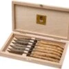 Claude Dozorme Laguiole Juego De Cuchillos Para Carne 6-unidades Sin Refuerzo, Madera De Olivo -Kinifeses Comercio CD2 60 001 89 01 claude dozorme cd2 60 001 89 01