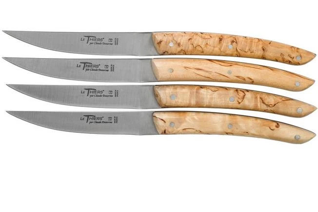 Claude Dozorme Le Thiers Juego De Cuchillos Para Carne 4-piezas, Madera De Abedul Negra 3 Claude Dozorme Le Thiers Juego De Cuchillos Para Carne 4-piezas, Madera De Abedul Negra