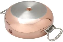 De Buyer Prima Matera Sartén Para Saltear De Cobre 28 Cm Redonda Con Tapa De Acero Inoxidable DEB6232.28 -Kinifeses Comercio DEB6232 28 03 de buyer prima matera deb6232 28 03