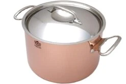 De Buyer Prima Matera Cocotte De Cobre Alta 24 Cm Con Tapa De Acero Inoxidable DEB6243.24
