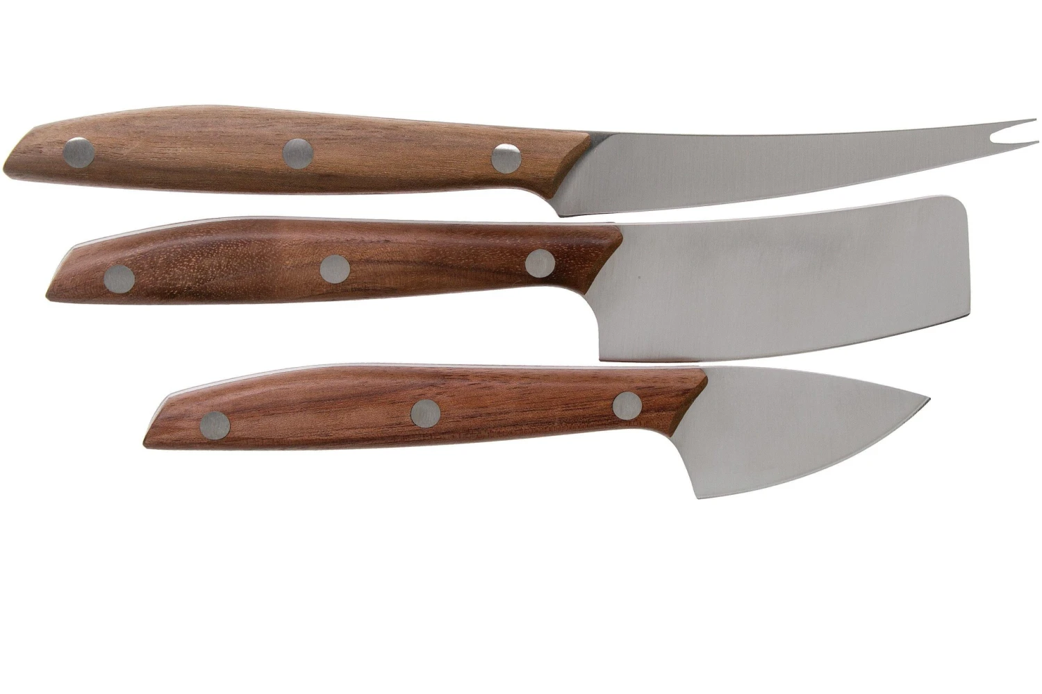 Due Cigni 1896, 2C1018NO 3-piezas Juego De Cuchillos Para Queso, Madera De Nogal 4 Due Cigni 1896, 2C1018NO 3-piezas Juego De Cuchillos Para Queso, Madera De Nogal - Imagen 2