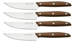 Due Cigni 1896 America 2C1019NOSET4, Juego De Cuchillos De Carne De 4 Piezas, Madera De Nogal