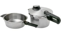 Fissler Vitavit Premium 622-412-11-070, Juego De Olla A Presi贸n De 3 Piezas Con Inserto De Vapor, 4,5 L