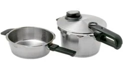 Fissler Vitavit Premium 622-412-11-070, Juego De Olla A Presión De 3 Piezas Con Inserto De Vapor, 4,5 L