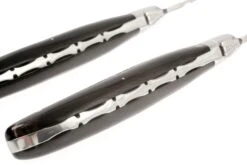 Fontenille Pataud 2uds Juego De Cuchillos Para Carne Cuerno De Búfalo -Kinifeses Comercio FPLTC2PCN 09 fontenille pataud fpltc2pcn steakmessenset buffel d9