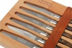 Fontenille Pataud Seis Unidades Juego De Cuchillos Para Carne, Madera De Nogal -Kinifeses Comercio FPLTC6NO 02 fontenille pataud steakmessenset walnoot fpltc6no d2