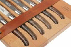 Fontenille Pataud Seis Unidades Juego De Cuchillos Para Carne, Madera De Nogal -Kinifeses Comercio FPLTC6NO 03 fontenille pataud steakmessenset walnoot fpltc6no d3