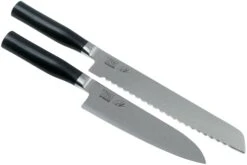 Kai Tim Malzer Kamagata Monster Set TMK-SB22, Juego De Cuchillos De 2 Piezas Santoku Y Cuchillo De Pan + Libro De Cocina -Kinifeses Comercio KATMK SB22 04 kai shun