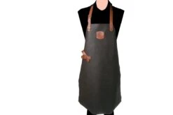 Knivesandtools Delantal De Cuero Utah Choco 82cm