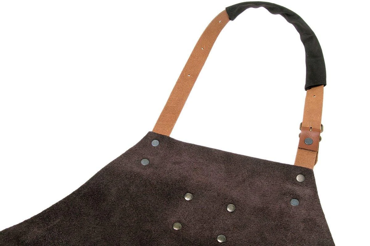 Knivesandtools Delantal De Cuero Utah Choco 82cm 5 Knivesandtools Delantal De Cuero Utah Choco 82cm - Imagen 3