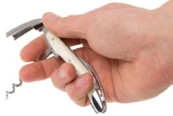 Forge Laguiole SOMX1OS Sacacorchos De Camarero Pulido, Hueso Blanco -Kinifeses Comercio LASOMX1OS 06 forge de laguiole lasomx1os 06