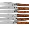 Forge De Laguiole T62MINTHBRI Juego De 6 Cuchillos Para Carne Pulidos En Madera De Thuya -Kinifeses Comercio LAT62MINTHBRI 01 forge de laguiole 1
