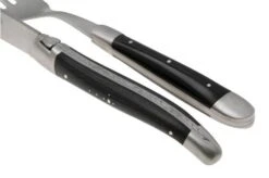 Forge De Laguiole Knife And Fork TF2MINEB Ebony, Juego De 2 Cubiertos, Mate -Kinifeses Comercio LATF2MINEB 04 forgedelaguiole