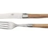 Forge De Laguiole Knife And Fork TF2MINOL Olive Wood, Juego De 2 Cubiertos, Mate -Kinifeses Comercio LATF2MINOL 01 forgedelaguiole