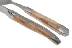 Forge De Laguiole Knife And Fork TF2MINOL Olive Wood, Juego De 2 Cubiertos, Mate -Kinifeses Comercio LATF2MINOL 04 forgedelaguiole