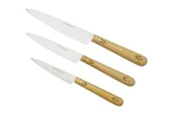 Nontron Traditional Set Of 3 Kitchen Knives, T3OFRBU Juego De Cuchillos De 3 Piezas