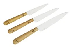 Nontron Traditional Set Of 3 Kitchen Knives, T3OFRBU Juego De Cuchillos De 3 Piezas -Kinifeses Comercio NNT3OFRBU 03 nontron