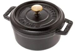 Staub Mini Cocotte - Cocotte 10cm, 0,25L, Negro