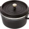 Staub Cocotte - Cocotte 26cm, 5,2L, Negro Con Bandeja De Vapor