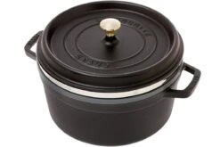 Staub Cocotte - Cocotte 26cm, 5,2L, Negro Con Bandeja De Vapor