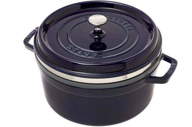 Staub Cocotte- Cocotte 26cm, 5,2L, Azul Con Bandeja De Vapor 3 Staub Cocotte- Cocotte 26cm, 5,2L, Azul Con Bandeja De Vapor