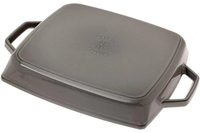 Staub Parrilla 28cm Rectangular, Gris 4 Staub Parrilla 28cm Rectangular, Gris - Imagen 2