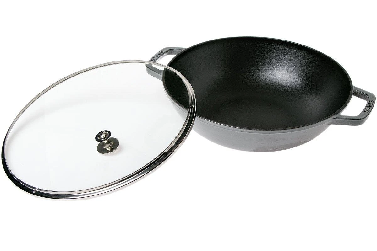 Staub Sartén Wok Pequeño 30 Cm, 4,4L, Gris 4 Staub Sartén Wok Pequeño 30 Cm, 4,4L, Gris - Imagen 2