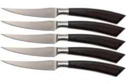 Saladini 6-delige Juego De Cuchillos Para Carne 23 Cm, Cuerno De Búfalo