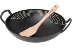 Spring Sartén Wok Hierro Fundido Con Tapa De Vidrio, 35 Cm -Kinifeses Comercio SX1692120635 03 spring sx1692120635 03