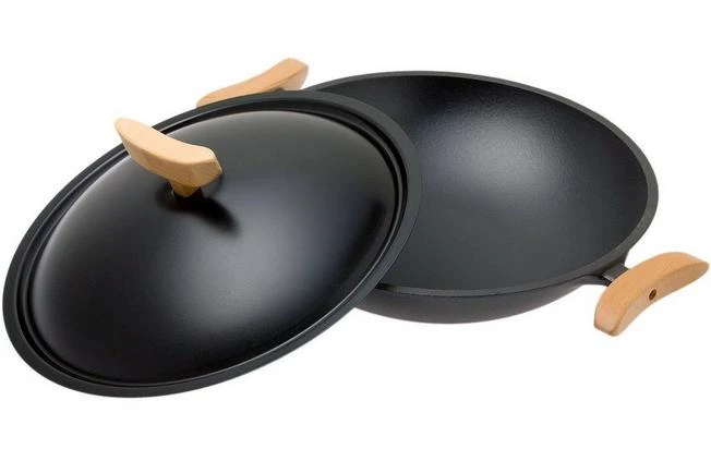 Spring Wok Hierro Fundido Con Tapa 35 Cm, 4,0L 4 Spring Wok Hierro Fundido Con Tapa 35 Cm, 4,0L - Imagen 2