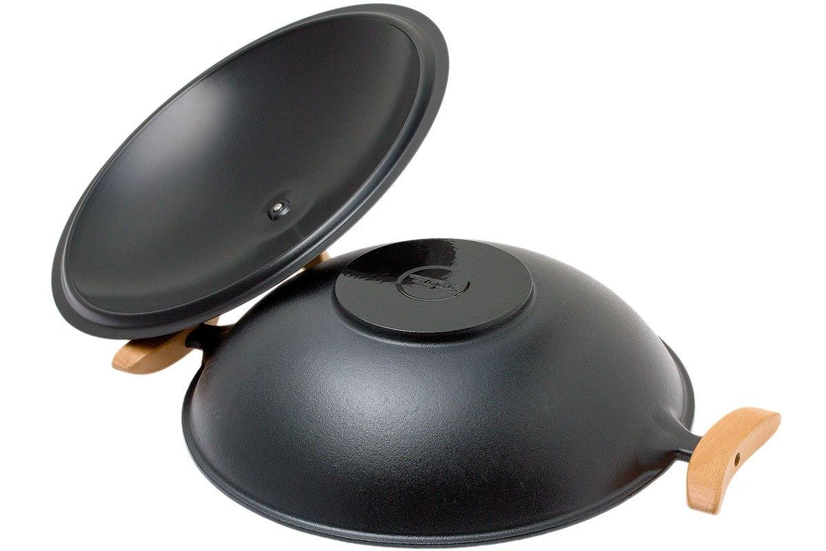 Spring Wok Hierro Fundido Con Tapa 35 Cm, 4,0L 4 Spring Wok Hierro Fundido Con Tapa 35 Cm, 4,0L - Imagen 3