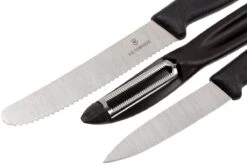 Victorinox SwissClassic Cuchillo De Verduras Negro, Set De 3, 6.7113.31 -Kinifeses Comercio VT6 7113 31 03 victorinox vt6 7113 31 03