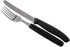 Victorinox SwissClassic 6.7833.12, Juego De Cuchillos Para Tomate De 12 Piezas, Negro