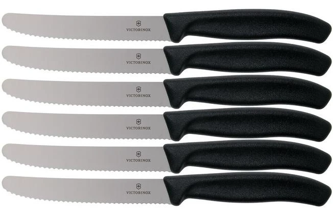 Victorinox SwissClassic 6.7833.6, Juego De Cuchillos Para Tomate De 6 Piezas, Negro 3 Victorinox SwissClassic 6.7833.6, Juego De Cuchillos Para Tomate De 6 Piezas, Negro
