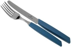 Victorinox Swiss Modern 6.9096.11W2.12, Set De Cubiertos De 12 Piezas Con Cuchillo De Tomate, Azul