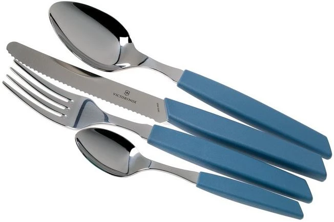 Victorinox Swiss Modern 6.9096.11W2.24, Set De Cubiertos De 24 Piezas Con Cuchillo De Tomate, Azul 3 Victorinox Swiss Modern 6.9096.11W2.24, Set De Cubiertos De 24 Piezas Con Cuchillo De Tomate, Azul